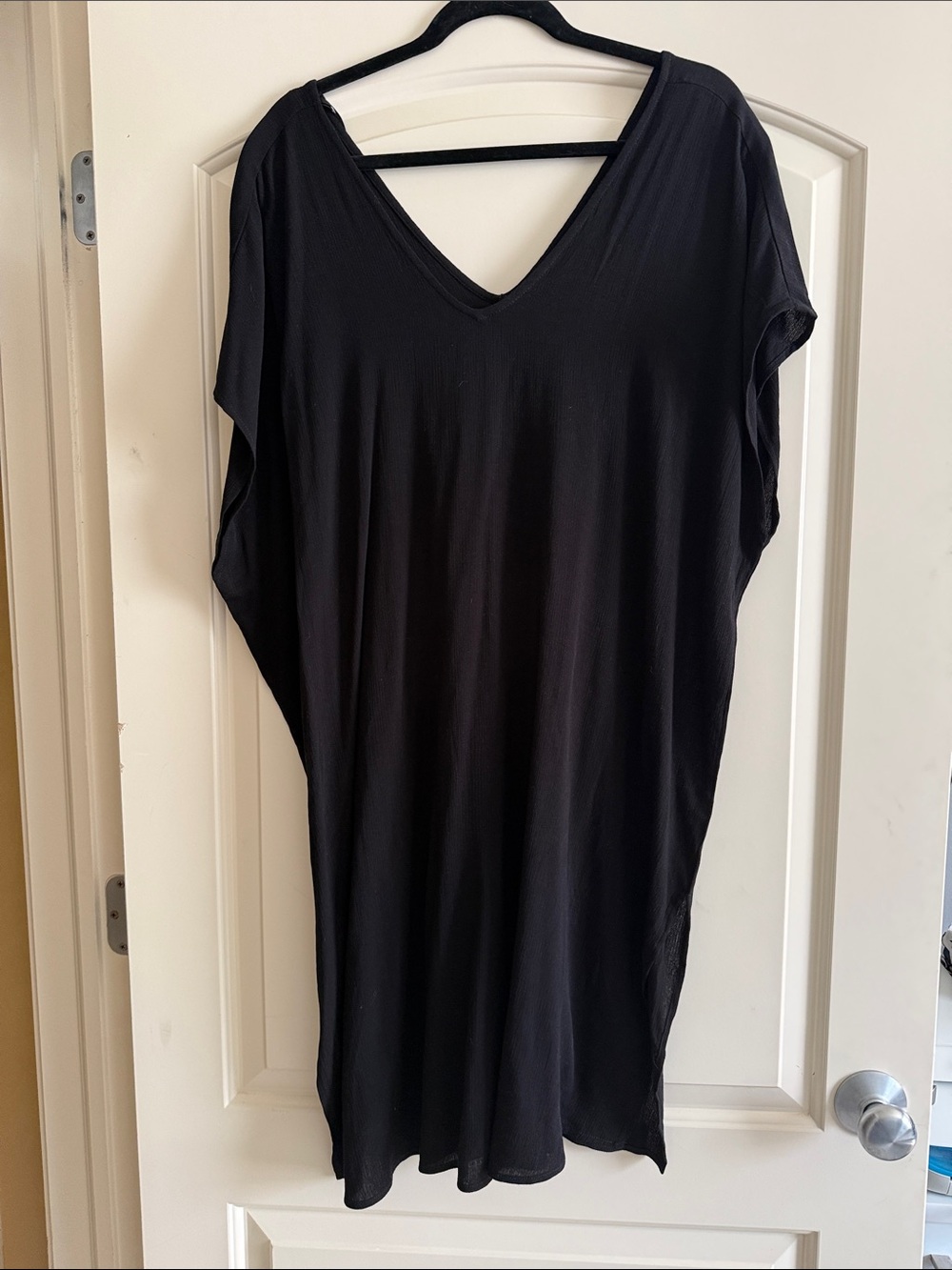 torrid Black V-Neck Draped Tunic Cover-Up
